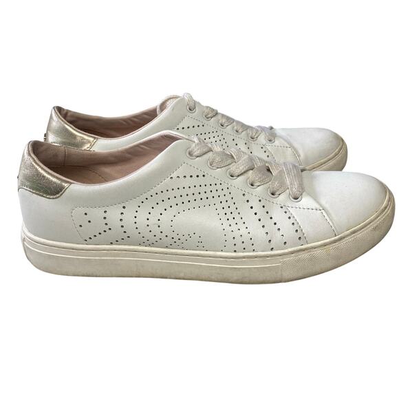 KATE SPADE "Aaron" Women’s Perforated Spade White/Rosegold Leather/Upper, 9.5B - Picture 3 of 9